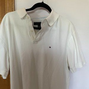 Mens Tommy Hilfiger XL 1/4 button down white shirt